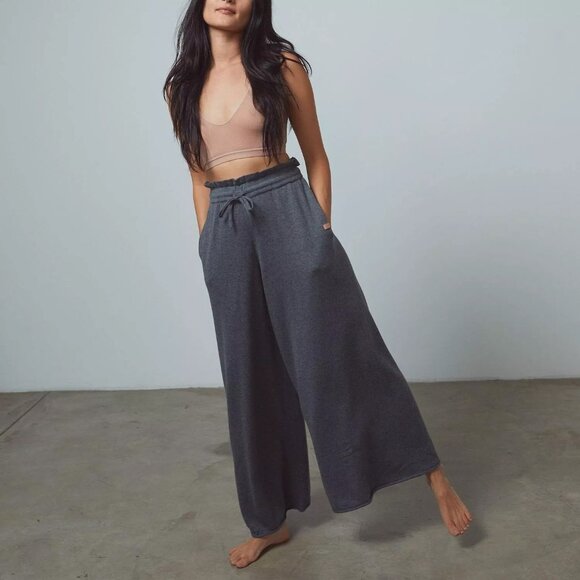 LUNYA COZY COTTON SILK RELAXED WIDE LEG LOUNGEWEAR PANT - NEW - Picture 2 of 14